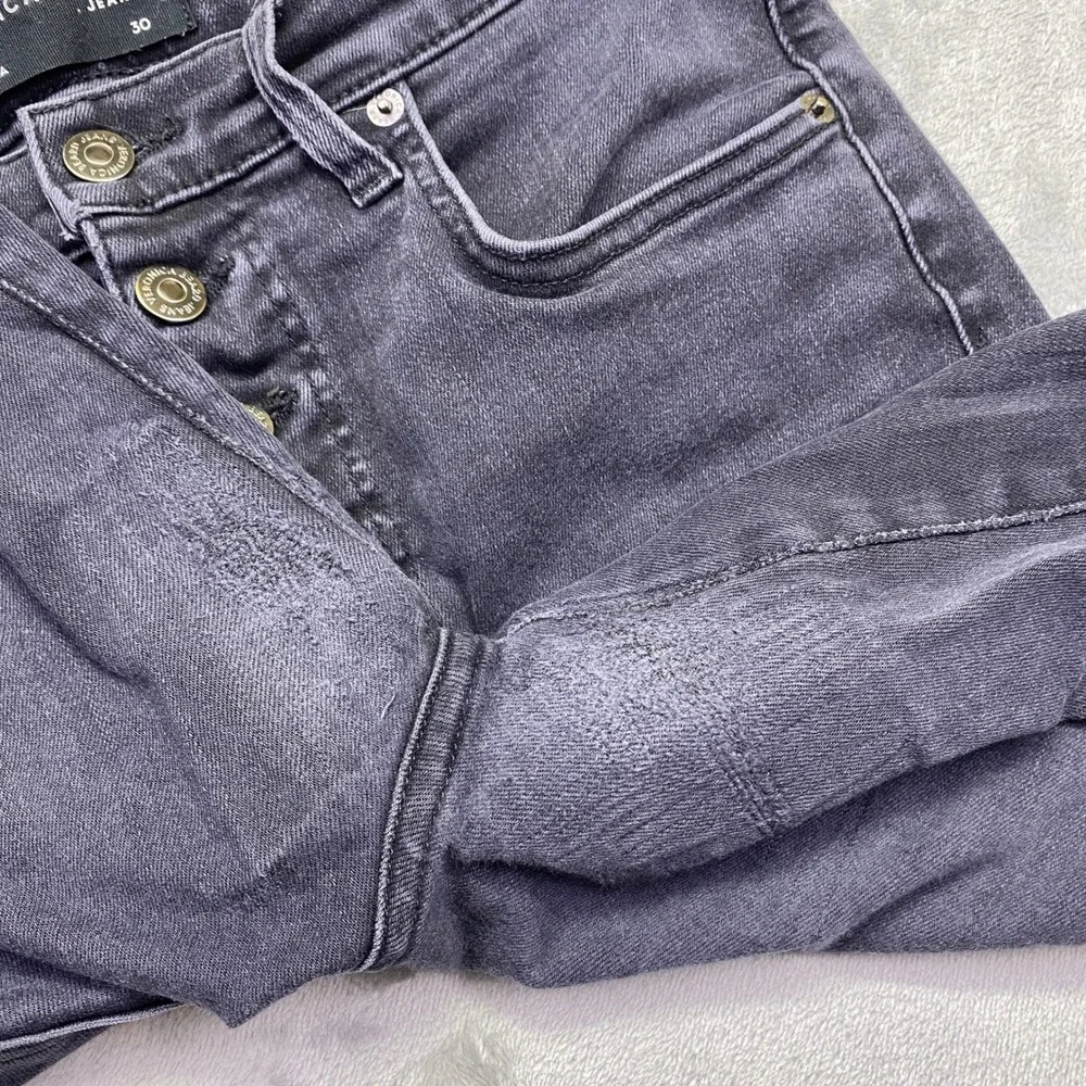 Veronica Beard Debbie High Rise Ankle Skinny Jeans Black Button Fly 30 Fits 29
